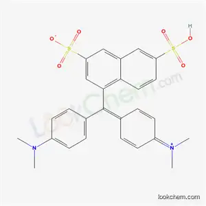 Molecular Structure of 18249-12-2 (hydrogen [4-[[4-(dimethylamino)phenyl](3,6-disulphonato-1-naphthyl)methylene]cyclohexa-2,5-dien-1-ylidene]dimethylammonium)