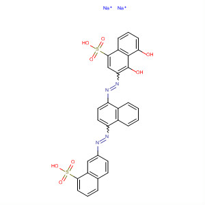 Molecular Structure of 10174-26-2 (1-Naphthalenesulfonic acid,
4,5-dihydroxy-3-[[4-[(8-sulfo-2-naphthalenyl)azo]-1-naphthalenyl]azo]-,
disodium salt)