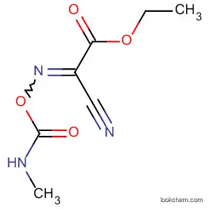 Molecular Structure of 18148-86-2 (Acetic acid, cyano[[[(methylamino)carbonyl]oxy]imino]-, ethyl ester)