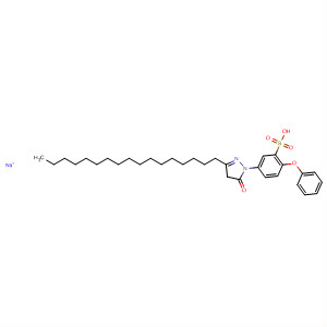 Benzenesulfonic acid, 5-(3-heptadecyl-4,5-dihydro-5-oxo-1H-pyrazol-1-yl)-2-phenoxy-, sodium salt