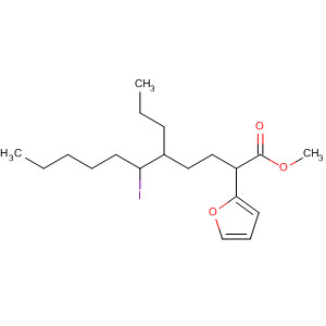 Molecular Structure of 49775-82-8 (2-Furanoctanoic acid, tetrahydro-5-(1-iodohexyl)-, methyl ester)