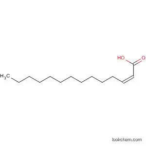 Molecular Structure of 55928-66-0 (2-Tetradecenoic acid, (Z)-)