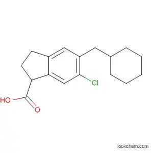 Molecular Structure of 70780-18-6 (1H-Indene-1-carboxylic acid, 6-chloro-5-(cyclohexylmethyl)-2,3-dihydro-)