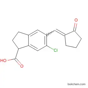 Molecular Structure of 70780-20-0 (1H-Indene-1-carboxylic acid,
6-chloro-2,3-dihydro-5-[(2-oxocyclopentylidene)methyl]-)