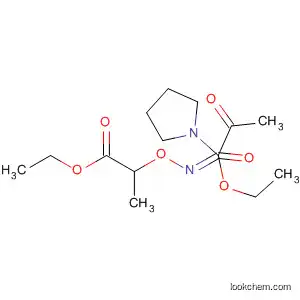 Molecular Structure of 70791-44-5 (1-Pyrrolidinepropanoic acid,
a-[(2-ethoxy-1-methyl-2-oxoethoxy)imino]-b-oxo-, ethyl ester)