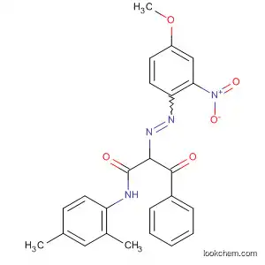 Molecular Structure of 71599-76-3 (Benzenepropanamide,
N-(2,4-dimethylphenyl)-a-[(4-methoxy-2-nitrophenyl)azo]-b-oxo-)