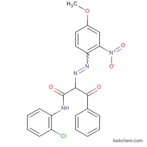 Molecular Structure of 71599-77-4 (Benzenepropanamide,
N-(2-chlorophenyl)-a-[(4-methoxy-2-nitrophenyl)azo]-b-oxo-)