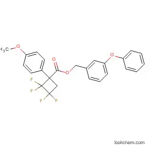 Molecular Structure of 72370-98-0 (Cyclobutanecarboxylic acid, 2,2,3,3-tetrafluoro-1-(4-methoxyphenyl)-,
(3-phenoxyphenyl)methyl ester)