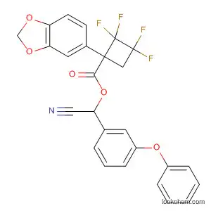 Molecular Structure of 72370-99-1 (Cyclobutanecarboxylic acid,
1-(1,3-benzodioxol-5-yl)-2,2,3,3-tetrafluoro-,
cyano(3-phenoxyphenyl)methyl ester)
