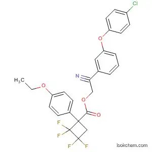 Molecular Structure of 72371-00-7 (Cyclobutanecarboxylic acid, 1-(4-ethoxyphenyl)-2,2,3,3-tetrafluoro-,
[3-(4-chlorophenoxy)phenyl]cyanomethyl ester)