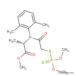 Molecular Structure of 75837-63-7 (L-Alanine,
N-[[(dimethoxyphosphinothioyl)thio]acetyl]-N-(2,6-dimethylphenyl)-,
methyl ester)