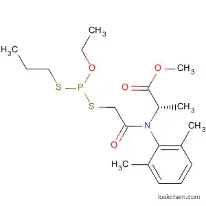 Molecular Structure of 75837-68-2 (L-Alanine,
N-(2,6-dimethylphenyl)-N-[[[ethoxy(propylthio)phosphinyl]thio]acetyl]-,
methyl ester)