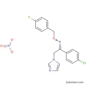 Molecular Structure of 76472-64-5 (Ethanone, 1-(4-chlorophenyl)-2-(1H-imidazol-1-yl)-,
O-[(4-fluorophenyl)methyl]oxime, nitrate)