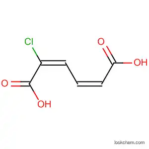 Molecular Structure of 76572-57-1 (2,4-Hexadienedioic acid, 2-chloro-, (E,Z)-)