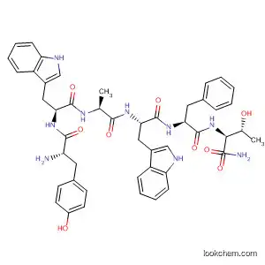 Molecular Structure of 77345-22-3 (L-Threoninamide,
L-tyrosyl-D-tryptophyl-L-alanyl-L-tryptophyl-D-phenylalanyl-)