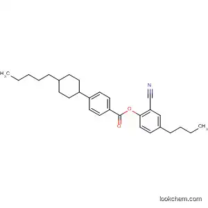 Benzoic acid, 4-(4-pentylcyclohexyl)-, 4-butyl-2-cyanophenyl ester,
trans-