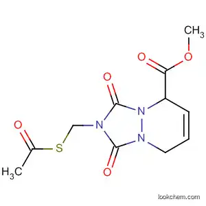 Molecular Structure of 78409-78-6 (1H-[1,2,4]Triazolo[1,2-a]pyridazine-5-carboxylic acid,
2-[(acetylthio)methyl]-2,3,5,8-tetrahydro-1,3-dioxo-, methyl ester)