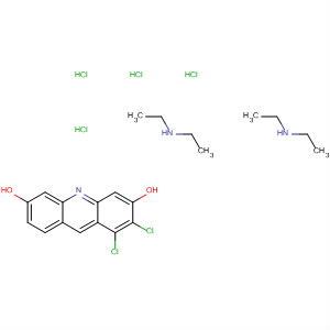Molecular Structure of 79939-88-1 (Ethanamine, 2,2'-[3,6-acridinediylbis(oxy)]bis[N-ethyl-, trihydrochloride)