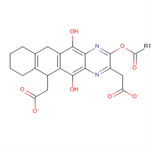 Naphtho[2,3-g]quinoxaline-5,12-diol, 6,7,8,9,10,11-hexahydro-,  diacetate (ester)