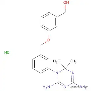 Molecular Structure of 80555-77-7 (Benzenemethanol,
3-[[3-(4,6-diamino-2,2-dimethyl-1,3,5-triazin-1(2H)-yl)phenyl]methoxy]-,
monohydrochloride)