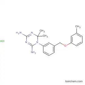 Molecular Structure of 80555-78-8 (1,3,5-Triazine-2,4-diamine,
1,6-dihydro-6,6-dimethyl-1-[3-[(3-methylphenoxy)methyl]phenyl]-,
monohydrochloride)