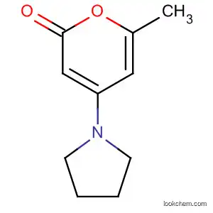Molecular Structure of 80556-43-0 (2H-Pyran-2-one, 6-methyl-4-(1-pyrrolidinyl)-)