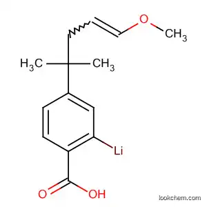 Molecular Structure of 80576-84-7 (Benzoic acid, 4-(4-methoxy-1,1-dimethyl-3-butenyl)-, lithium salt)