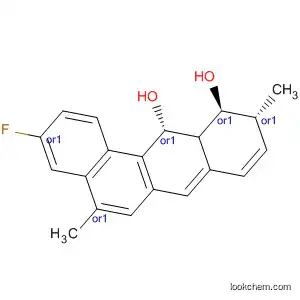 Molecular Structure of 80752-22-3 ((5S,6S)-2-fluoro-7,12-dimethyl-5,6-dihydrotetraphene-5,6-diol)