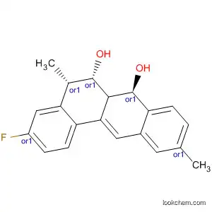 Molecular Structure of 80752-28-9 (Benz[a]anthracene-10,11-diol, 2-fluoro-10,11-dihydro-7,12-dimethyl-,
trans-)