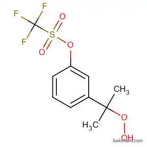 Molecular Structure of 80841-10-7 (Methanesulfonic acid, trifluoro-, 3-(1-hydroperoxy-1-methylethyl)phenyl
ester)