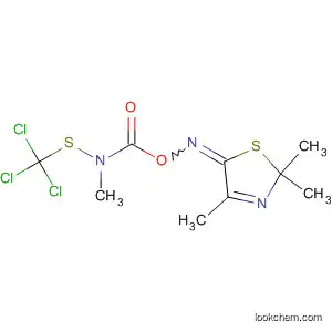 Molecular Structure of 80881-28-3 (5(2H)-Thiazolone, 2,2,4-trimethyl-,
O-[[methyl[(trichloromethyl)thio]amino]carbonyl]oxime)