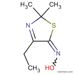 Molecular Structure of 80881-49-8 (5(2H)-Thiazolone, 4-ethyl-2,2-dimethyl-, oxime)