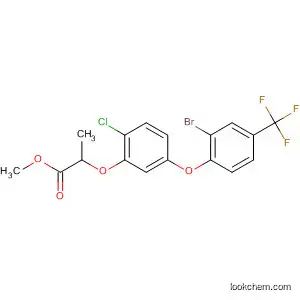 Molecular Structure of 81057-85-4 (Propanoic acid,
2-[5-[2-bromo-4-(trifluoromethyl)phenoxy]-2-chlorophenoxy]-, methyl
ester)