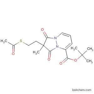 Molecular Structure of 81383-62-2 (1H-Pyrazolo[1,2-a]pyridazine-5-carboxylic acid,
2-[2-(acetylthio)ethyl]hexahydro-2-methyl-1,3-dioxo-, 1,1-dimethylethyl
ester, trans-)