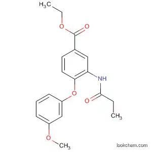 Molecular Structure of 81401-65-2 (Benzoic acid, 4-(3-methoxyphenoxy)-3-[(1-oxopropyl)amino]-, ethyl
ester)