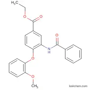 Molecular Structure of 81401-68-5 (Benzoic acid, 3-(benzoylamino)-4-(2-methoxyphenoxy)-, ethyl ester)