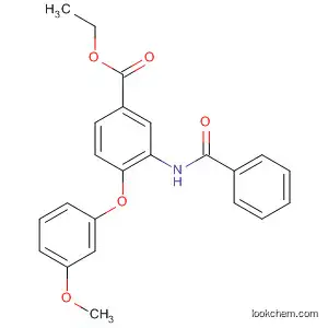 Molecular Structure of 81401-69-6 (Benzoic acid, 3-(benzoylamino)-4-(3-methoxyphenoxy)-, ethyl ester)