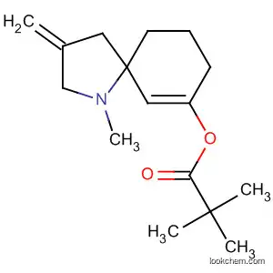 Molecular Structure of 82444-72-2 (Propanoic acid, 2,2-dimethyl-,
1-methyl-3-methylene-1-azaspiro[4.5]dec-6-en-7-yl ester)