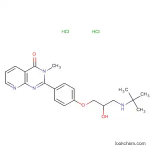 Molecular Structure of 83722-51-4 (Pyrido[2,3-d]pyrimidin-4(3H)-one,
2-[4-[3-[(1,1-dimethylethyl)amino]-2-hydroxypropoxy]phenyl]-3-methyl-,
dihydrochloride)