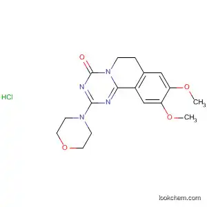 Molecular Structure of 85686-65-3 (4H-1,3,5-Triazino[2,1-a]isoquinolin-4-one,
6,7-dihydro-9,10-dimethoxy-2-(4-morpholinyl)-, monohydrochloride)