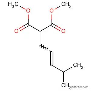 Molecular Structure of 87802-97-9 (Propanedioic acid, (4-methyl-2-pentenyl)-, dimethyl ester)