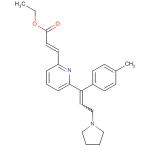 2-Propenoic acid, 3-[6-[1-(4-methylphenyl)-3-(1-pyrrolidinyl)-1-propenyl]-2-pyridinyl]-, ethyl ester, (E,E)-