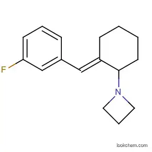 Molecular Structure of 87908-79-0 (Azetidine, 1-[2-[(3-fluorophenyl)methylene]cyclohexyl]-, (E)-)