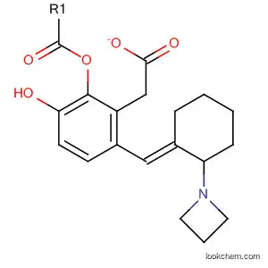 Molecular Structure of 87908-92-7 (Phenol, 4-[[2-(1-azetidinyl)cyclohexylidene]methyl]-, acetate (ester), (E)-)