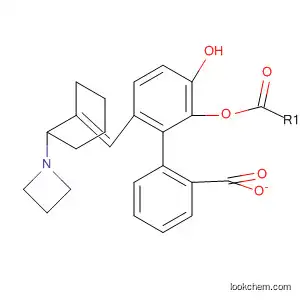 Molecular Structure of 87909-02-2 (Phenol, 4-[[2-(1-azetidinyl)cyclohexylidene]methyl]-, benzoate (ester),
(E)-)