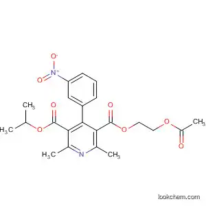 Molecular Structure of 87966-35-6 (3,5-Pyridinedicarboxylic acid, 2,6-dimethyl-4-(3-nitrophenyl)-,
2-(acetyloxy)ethyl 1-methylethyl ester)