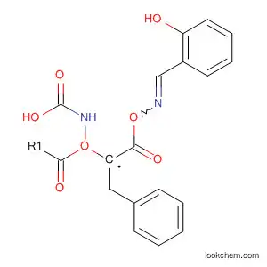 Molecular Structure of 87974-56-9 (Carbamic acid,
[2-[[[(2-hydroxyphenyl)methylene]amino]oxy]-2-oxoethyl]-, phenylmethyl
ester, (E)-)