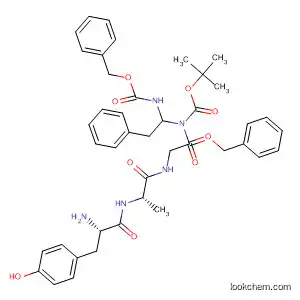 Molecular Structure of 88035-24-9 (Glycinamide,
N-[(1,1-dimethylethoxy)carbonyl]-O-(phenylmethyl)-L-tyrosyl-D-alanyl-N-[
2-phenyl-1-[[(phenylmethoxy)carbonyl]amino]ethyl]-, (S)-)