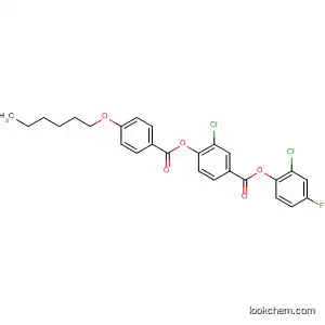 Molecular Structure of 88037-79-0 (Benzoic acid, 3-chloro-4-[[4-(hexyloxy)benzoyl]oxy]-,
2-chloro-4-fluorophenyl ester)