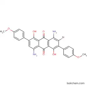 Molecular Structure of 88246-82-6 (9,10-Anthracenedione,
4,8-diamino-3-bromo-1,5-dihydroxy-2,6-bis(4-methoxyphenyl)-)